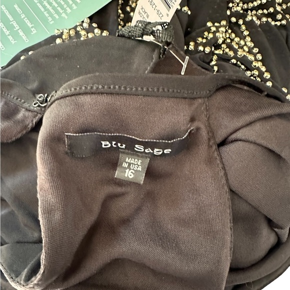 Blue Sage Beaded High Neckline Dress - Picture 4 of 5